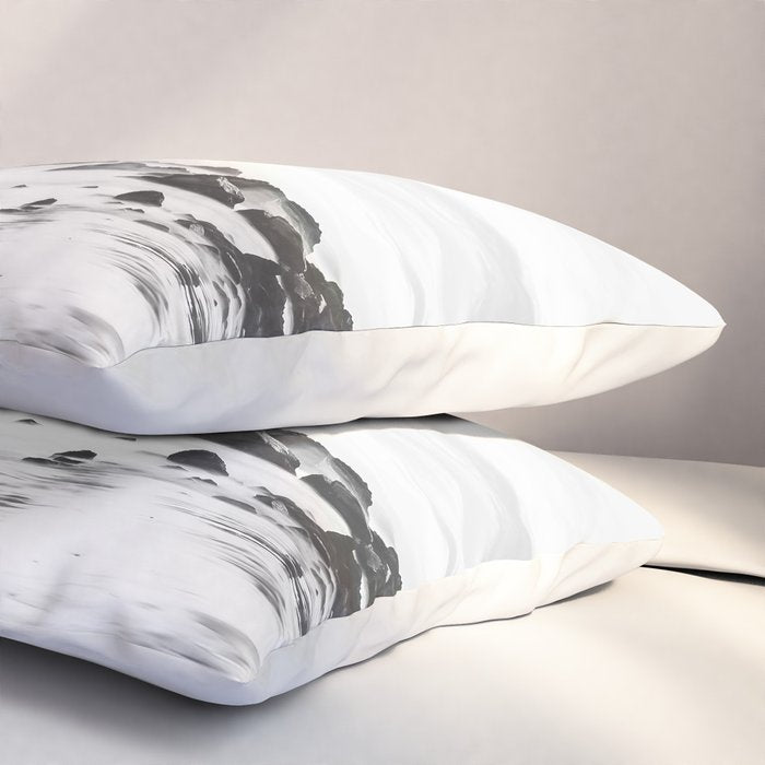 Big Sur Black and White Pillow Sham Gallery Image 3