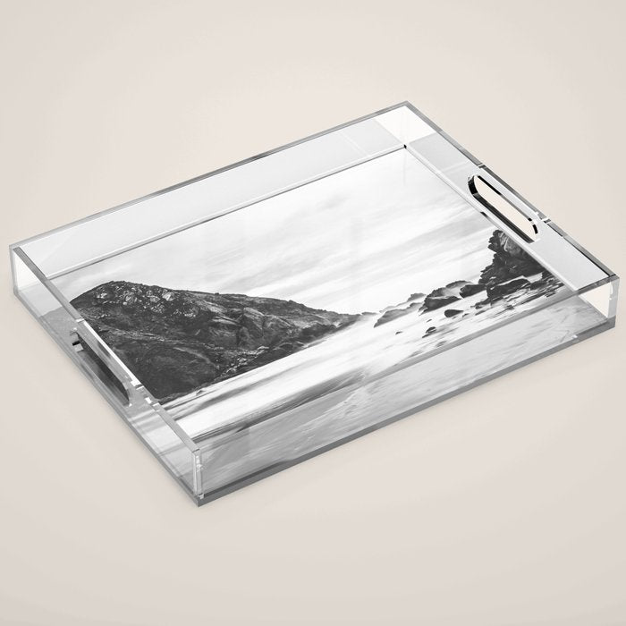 Big Sur Black and White Acrylic Tray Gallery Image 1