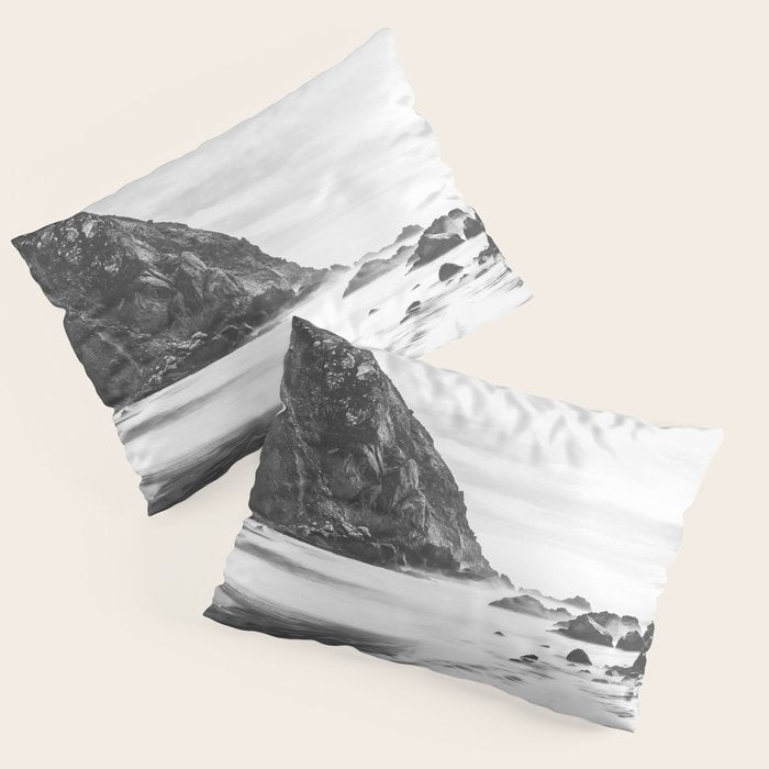 Big Sur Black and White Pillow Sham Gallery Image 3