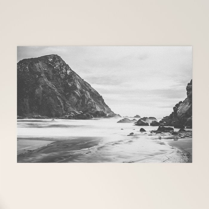 Big Sur Black and White Welcome Mat Gallery Image 1