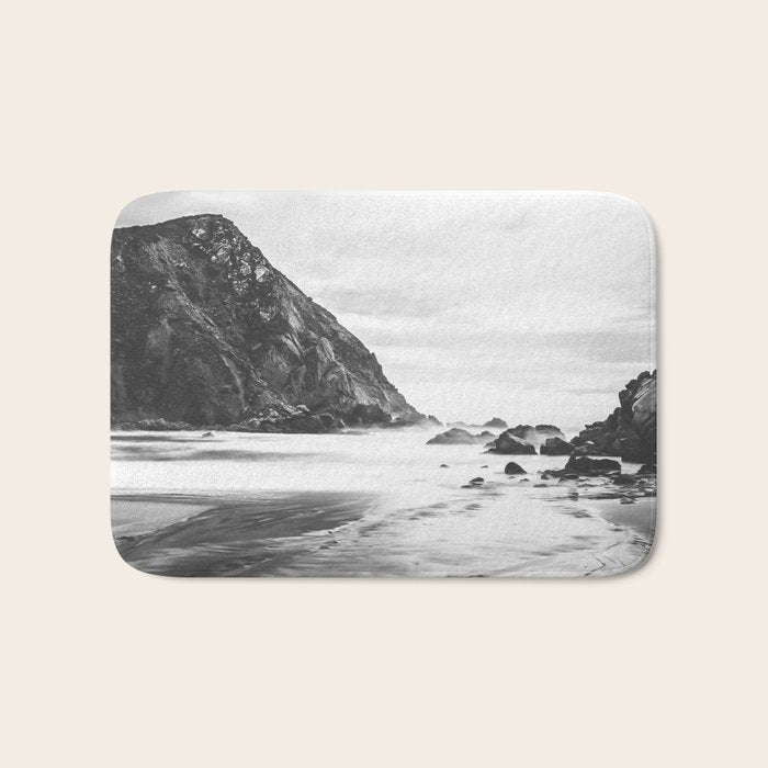Big Sur Black and White Bath Mat Gallery Image 1