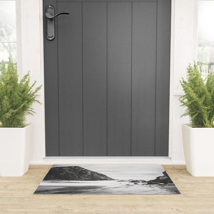 Big Sur Black and White Welcome Mat Gallery Image 3