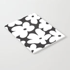 Black & White Flower - 70's White Daisies Notebook Gallery Image 2