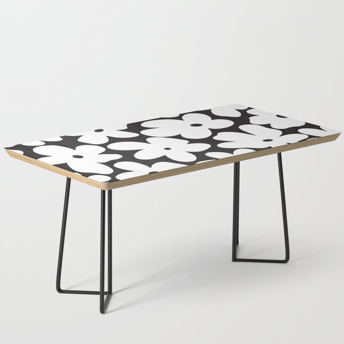 Black & White Flower - 70's White Daisies Coffee Table Gallery Image 1