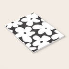 Black & White Flower - 70's White Daisies Notebook Gallery Image 3