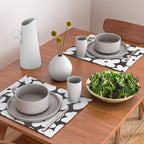 Black & White Flower - 70's White Daisies Placemat Gallery Image 2