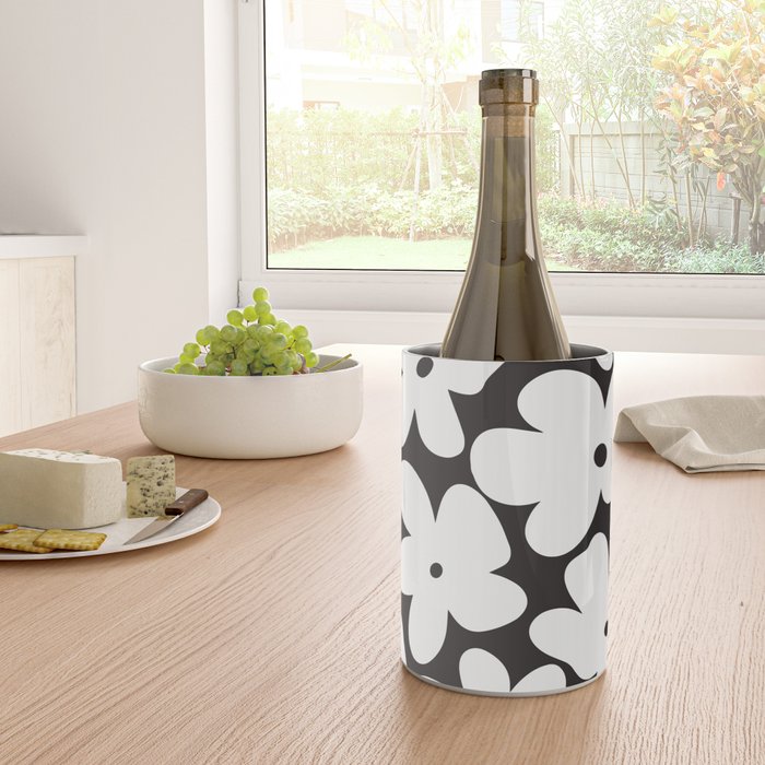 Black & White Flower - 70's White Daisies Wine Chiller Gallery Image 4