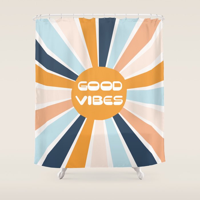 Good Vibes Sunshine Shower Curtain Gallery Image 1