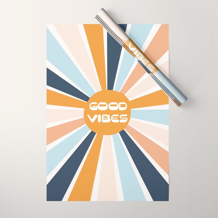 Good Vibes Sunshine Wrapping Paper Gallery Image 1