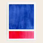 Rothko Abstract Mid Century Modern Minimalist Colorful Simple Nautical Red Blue Poster Gallery Image 4