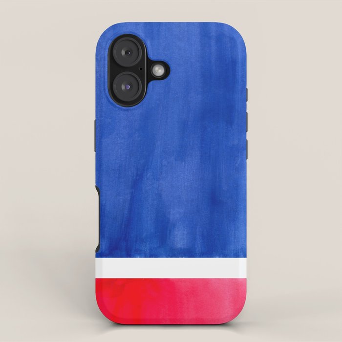 Rothko Abstract Mid Century Modern Minimalist Colorful Simple Nautical Red Blue iPhone Case Gallery Image 1