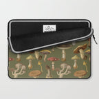 Forest Mushroom Goblincore Aesthetic Pattern - Lichen Green  Laptop Sleeve Gallery Image 2