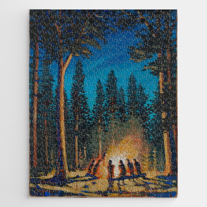 campfire gathering Jigsaw Puzzle Gallery Image 1