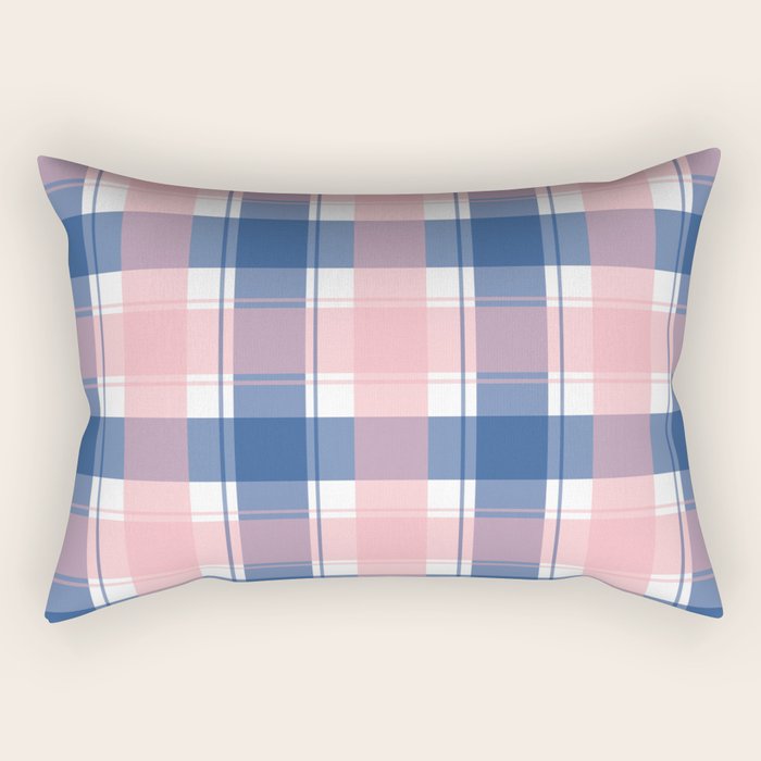 Soft Tones Grid Fusion Rectangular Pillow Gallery Image 1