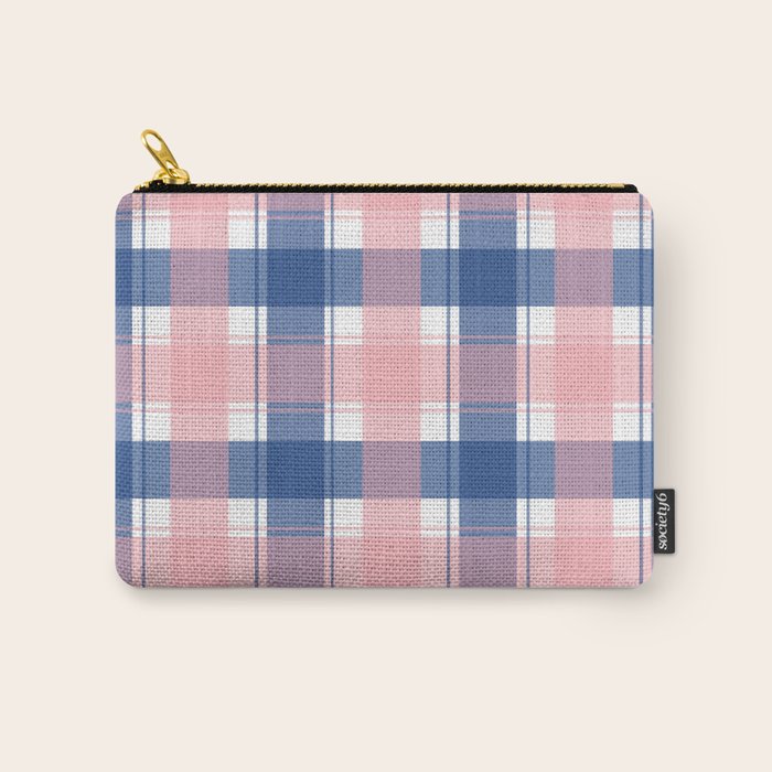 Soft Tones Grid Fusion Carry All Pouch Gallery Image 1