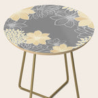 Yellow and Grey Floral Side Table Gallery Image 2