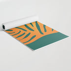 Pine Green & Tangerine: Matisse Paper Cutouts 01 Yoga Mat Gallery Image 2