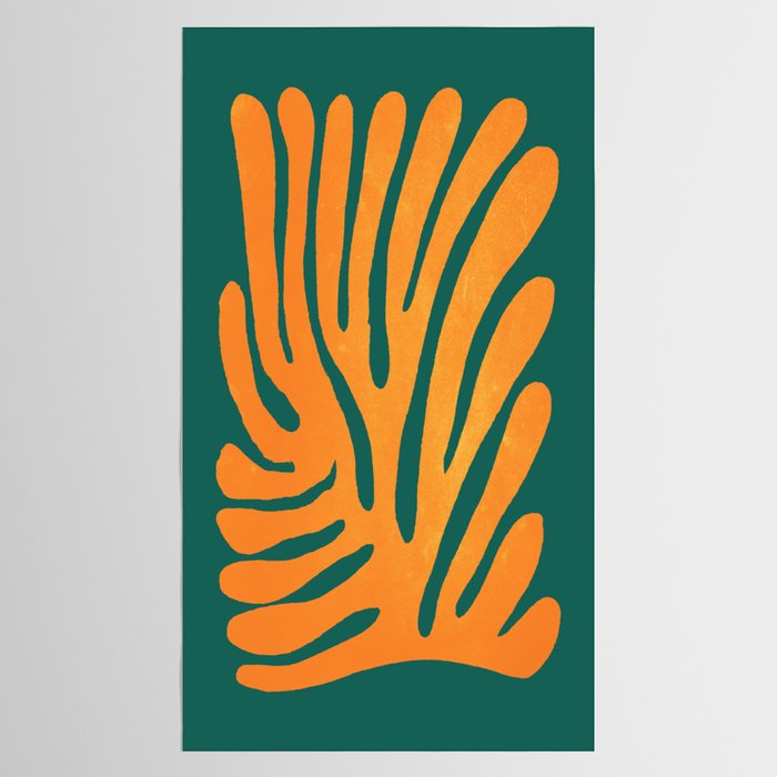 Pine Green & Tangerine: Matisse Paper Cutouts 01 Tablecloth Gallery Image 2