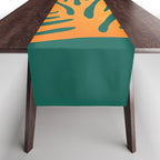 Pine Green & Tangerine: Matisse Paper Cutouts 01 Table Runner Gallery Image 1