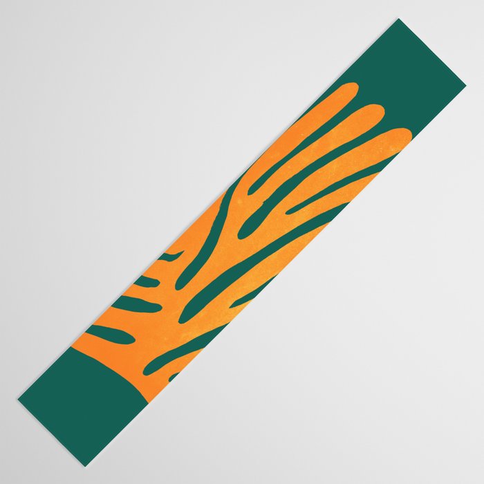 Pine Green & Tangerine: Matisse Paper Cutouts 01 Table Runner Gallery Image 3