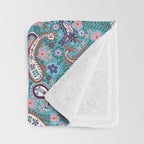 Whimsical Paisley Dance Throw Blanket Gallery Image 3