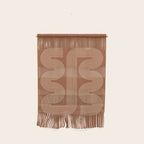 Geometric Lines in Terracotta and Beige 76 (Mid century Midern Rainbow Abstract) Wall Hanging Gallery Image 1