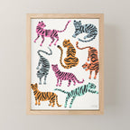 Tiger Collection - Pink & Blue Palette Mini Art Print Gallery Image 1