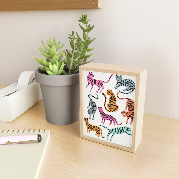 Tiger Collection - Pink & Blue Palette Mini Art Print Gallery Image 2