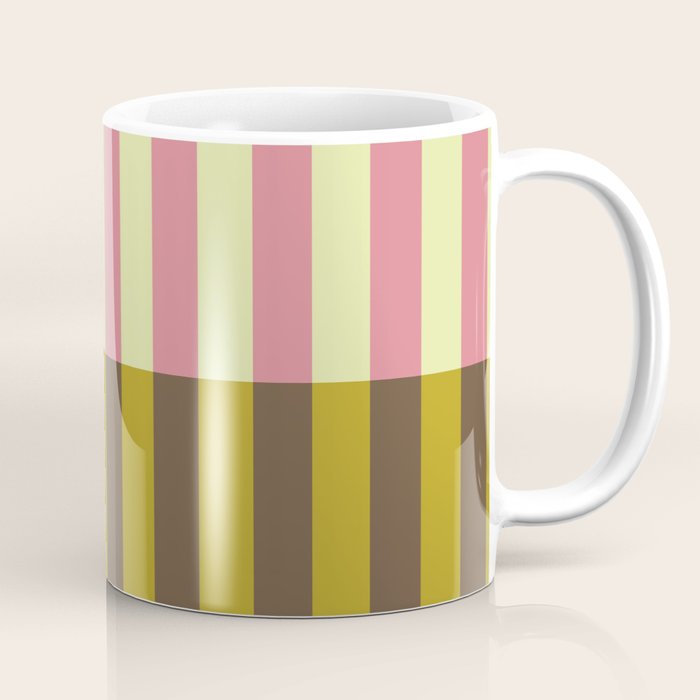 Retro Candy Stripe Pattern Coffee Mug Gallery Image 1