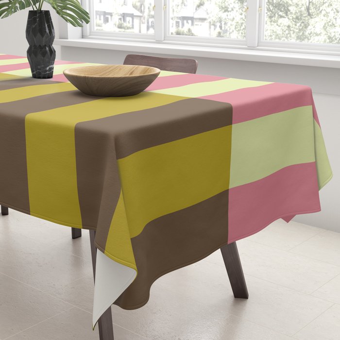 Retro Candy Stripe Pattern Tablecloth Gallery Image 3