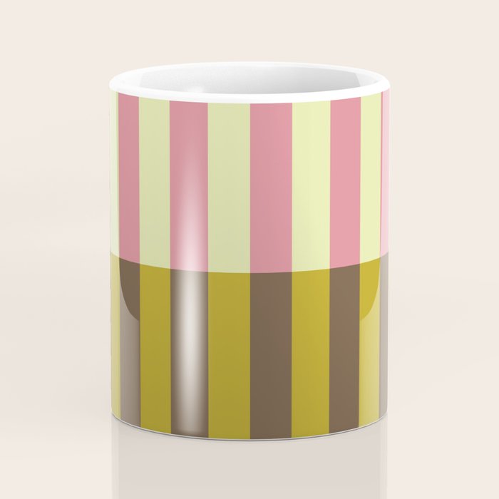 Retro Candy Stripe Pattern Coffee Mug Gallery Image 4
