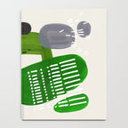 Fun Mid Century Modern Abstract Minimalist Olive Green Rings Grey Black Accent Notebook Gallery Image 4
