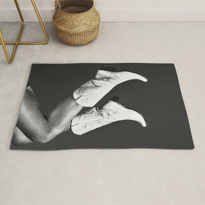 These Boots - Noir II F / Black & White Rug Gallery Image 1