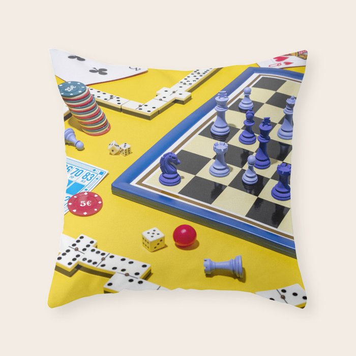 Table games Throw Pillow Gallery Image 6