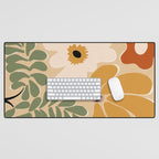 columbian old retro floral art print  Desk Mat Gallery Image 1