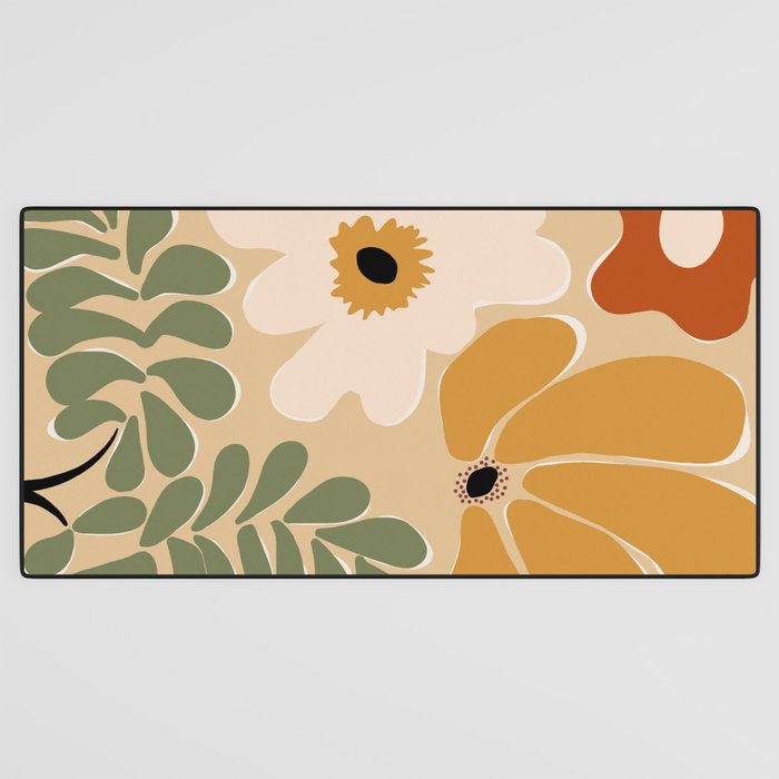 columbian old retro floral art print  Desk Mat Gallery Image 3