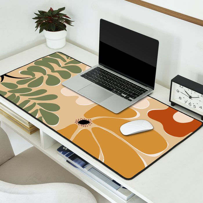 columbian old retro floral art print  Desk Mat Gallery Image 2