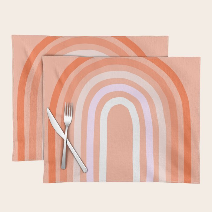 Rise above the Rainbow - Peachy pastels Placemat Gallery Image 1