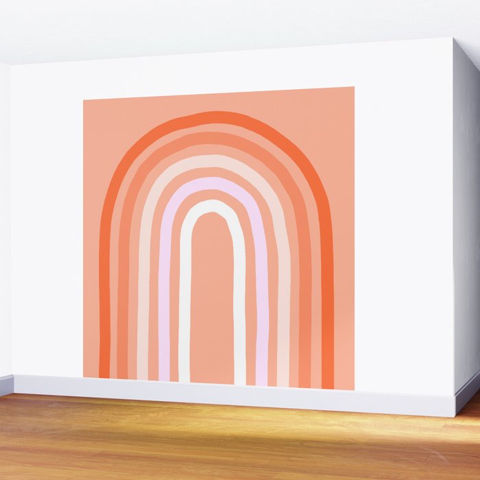 Rise above the Rainbow - Peachy pastels Wall Mural Gallery Image 2