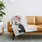 Skeleton Hand with Flower Throw Blanket Gallery Image 1