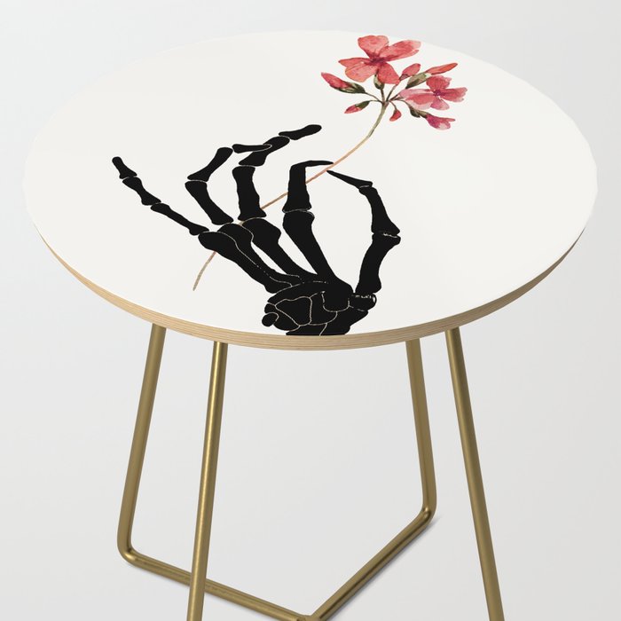 Skeleton Hand with Flower Side Table Gallery Image 2