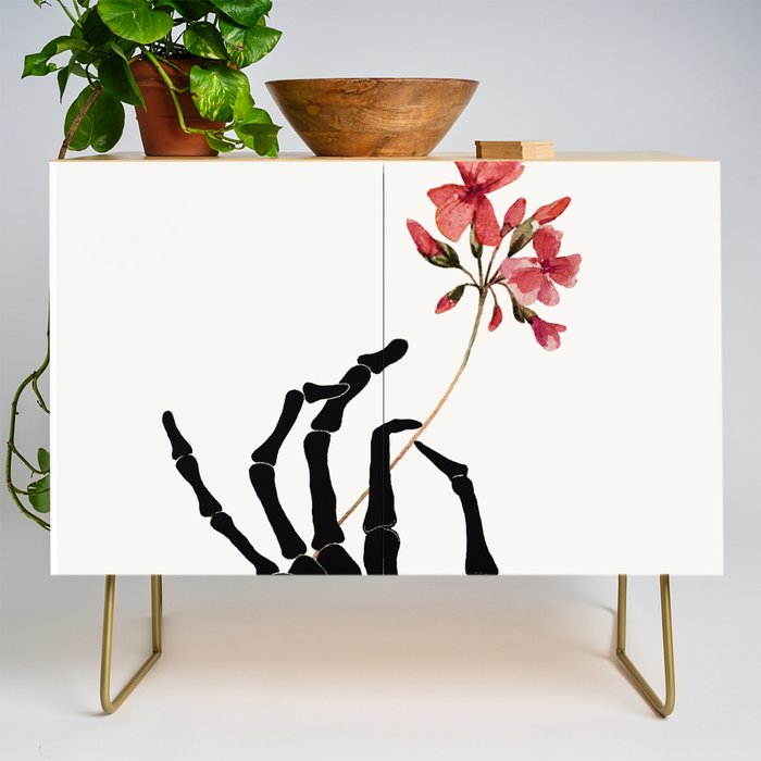 Skeleton Hand with Flower Credenza Gallery Image 1