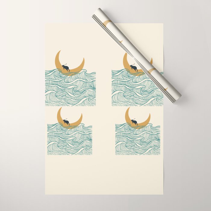 Good Night Meow 1 Wrapping Paper Gallery Image 1