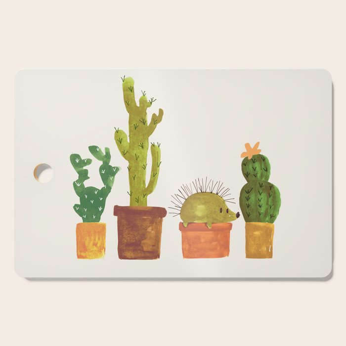Hedgehog and Cactus (incognito) Cutting Board Gallery Image 1