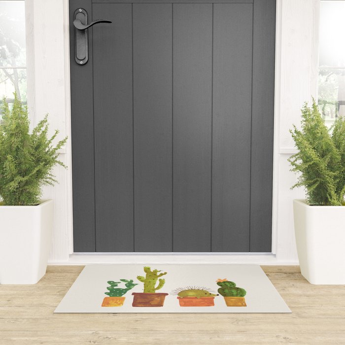 Hedgehog and Cactus (incognito) Welcome Mat Gallery Image 3