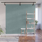 boho hexagon stripes - dusty blue Wall Mural Gallery Image 1