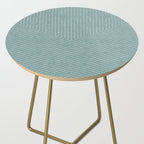 boho hexagon stripes - dusty blue Side Table Gallery Image 2