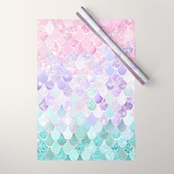 Mermaid Pastel Aesthetics Wrapping Paper Gallery Image 1