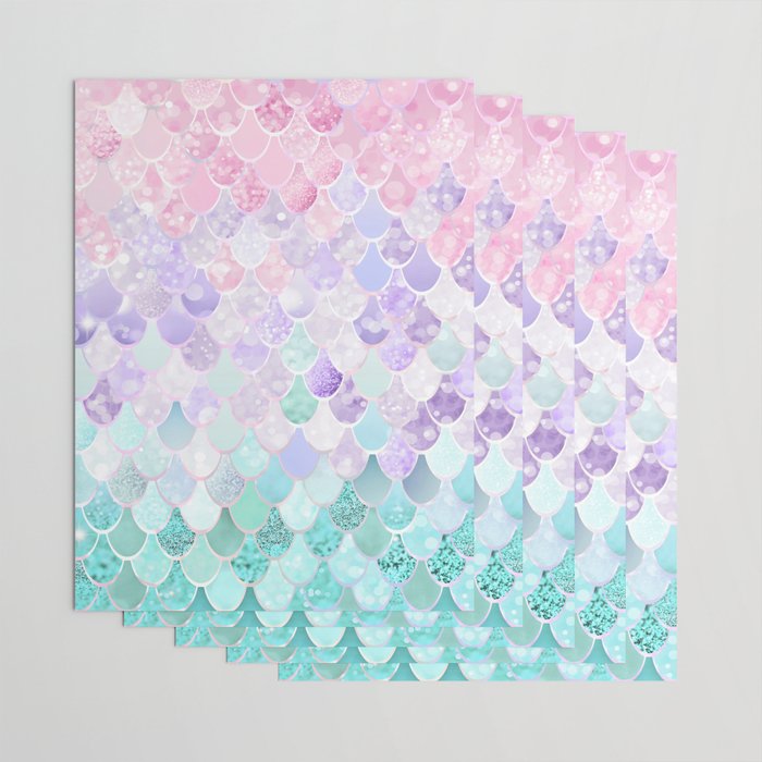 Mermaid Pastel Aesthetics Wrapping Paper Gallery Image 3