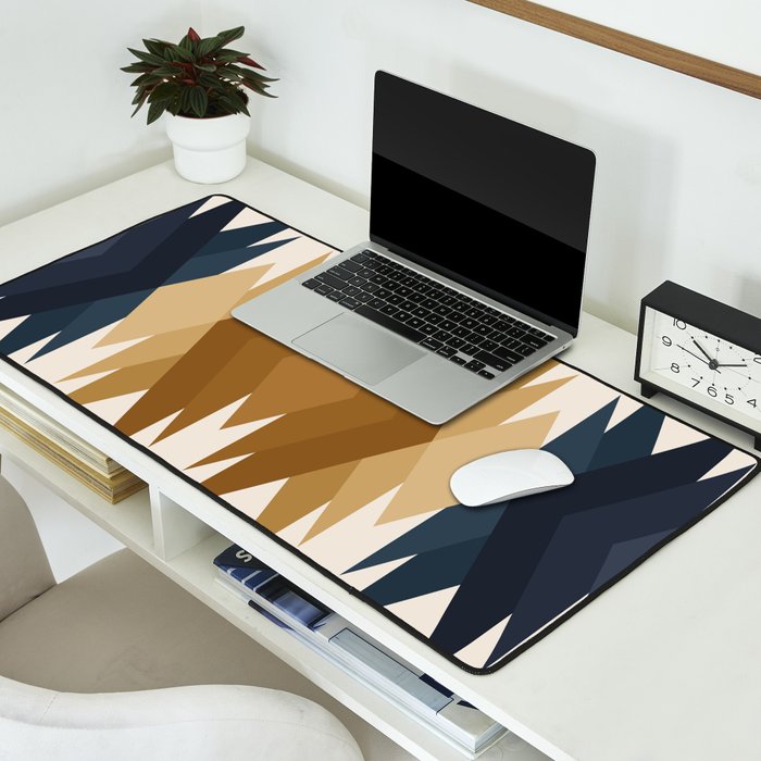 Bold Geometric Triangles V Desk Mat Gallery Image 2